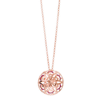 κολιέ ροζ χρύσωμα mandala flower στην αστρολογία